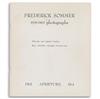 SOMMER, FREDERICK. Aperture 10:4, Frederick Sommer 1939-1962 Photographs.